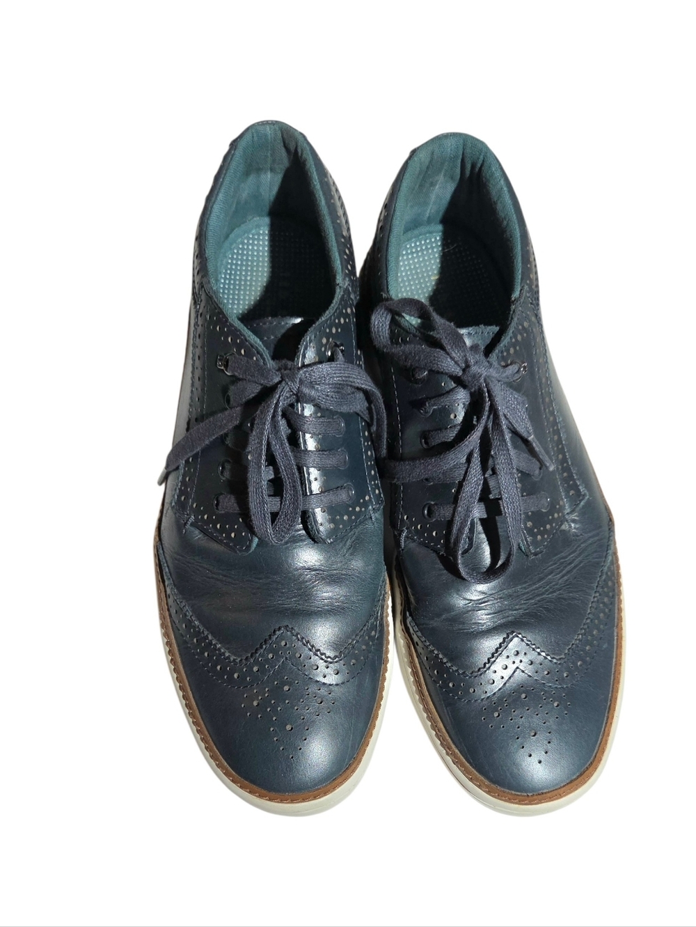 Men's Navy Ted Baker Livor 2 Wingtip Brogue oxfords-11